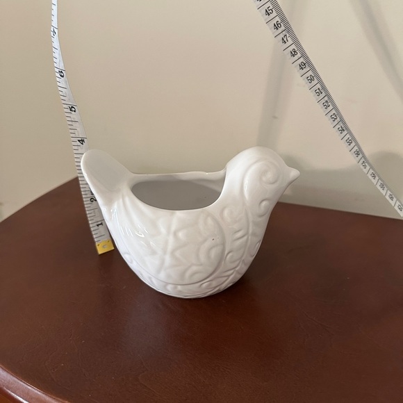 White ceramic bird succulent planter. Measurement in pictures. - Picture 4 of 5